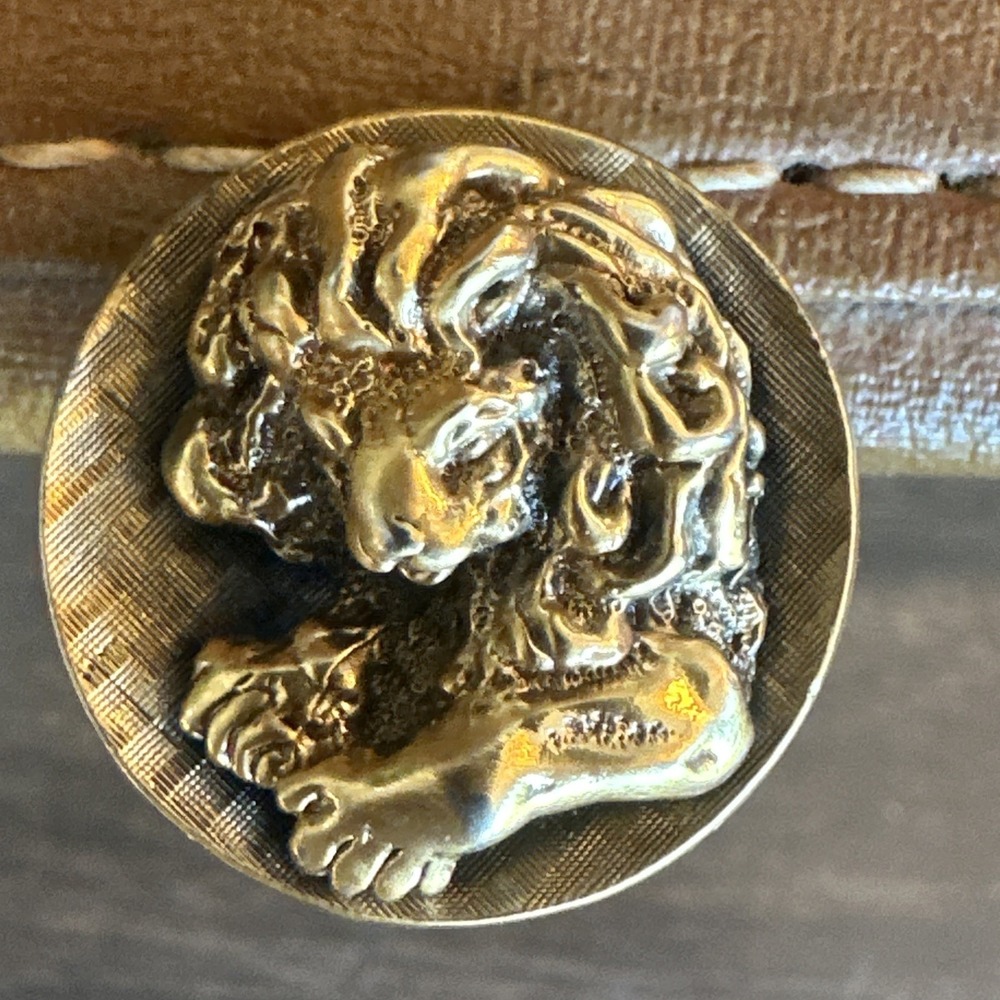 Vintage TORTOLANI Lion Head Zodiac Series Adjustable Size Ring Horoscope Signed